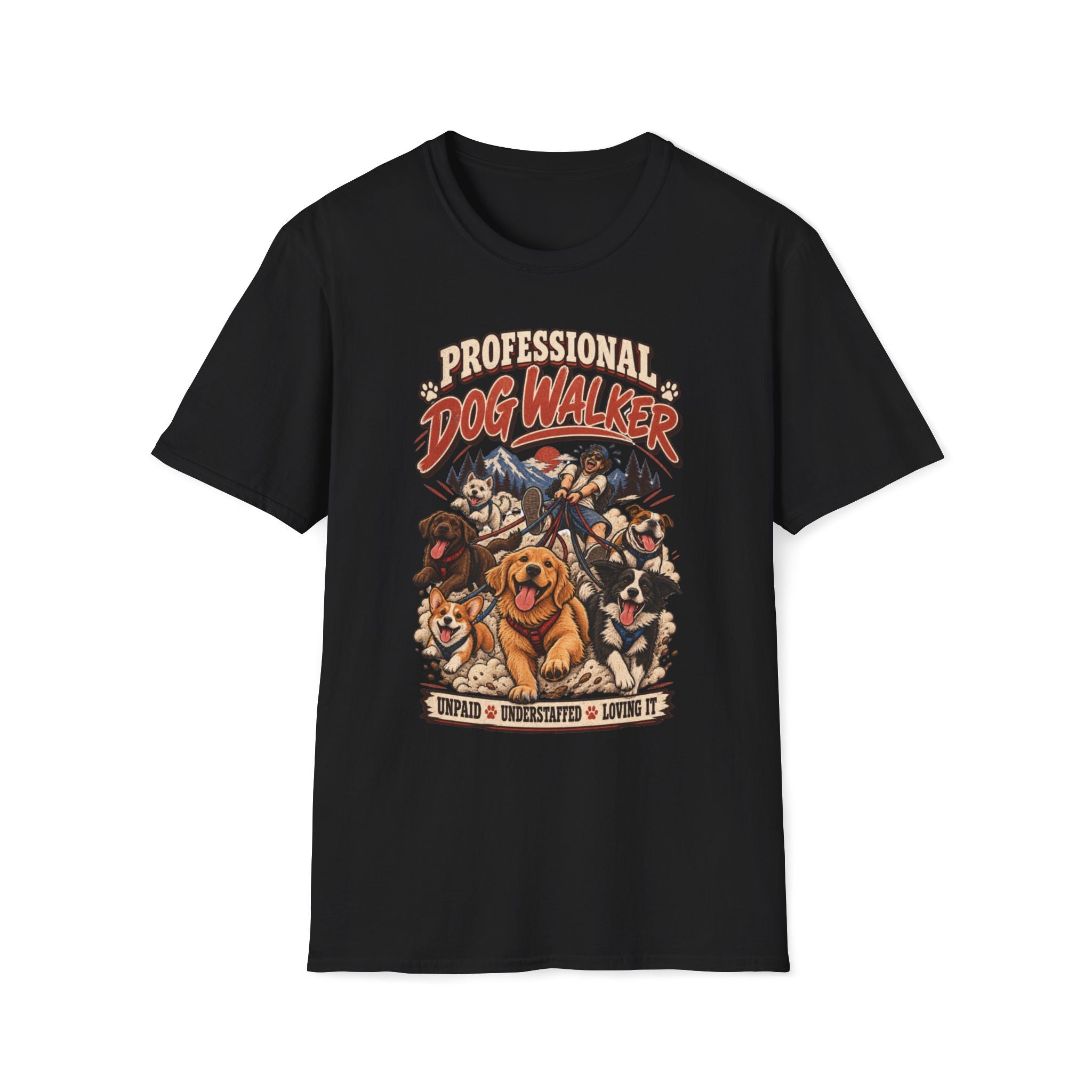 PROFESSIONAL DOG WALKER T-SHIRT
