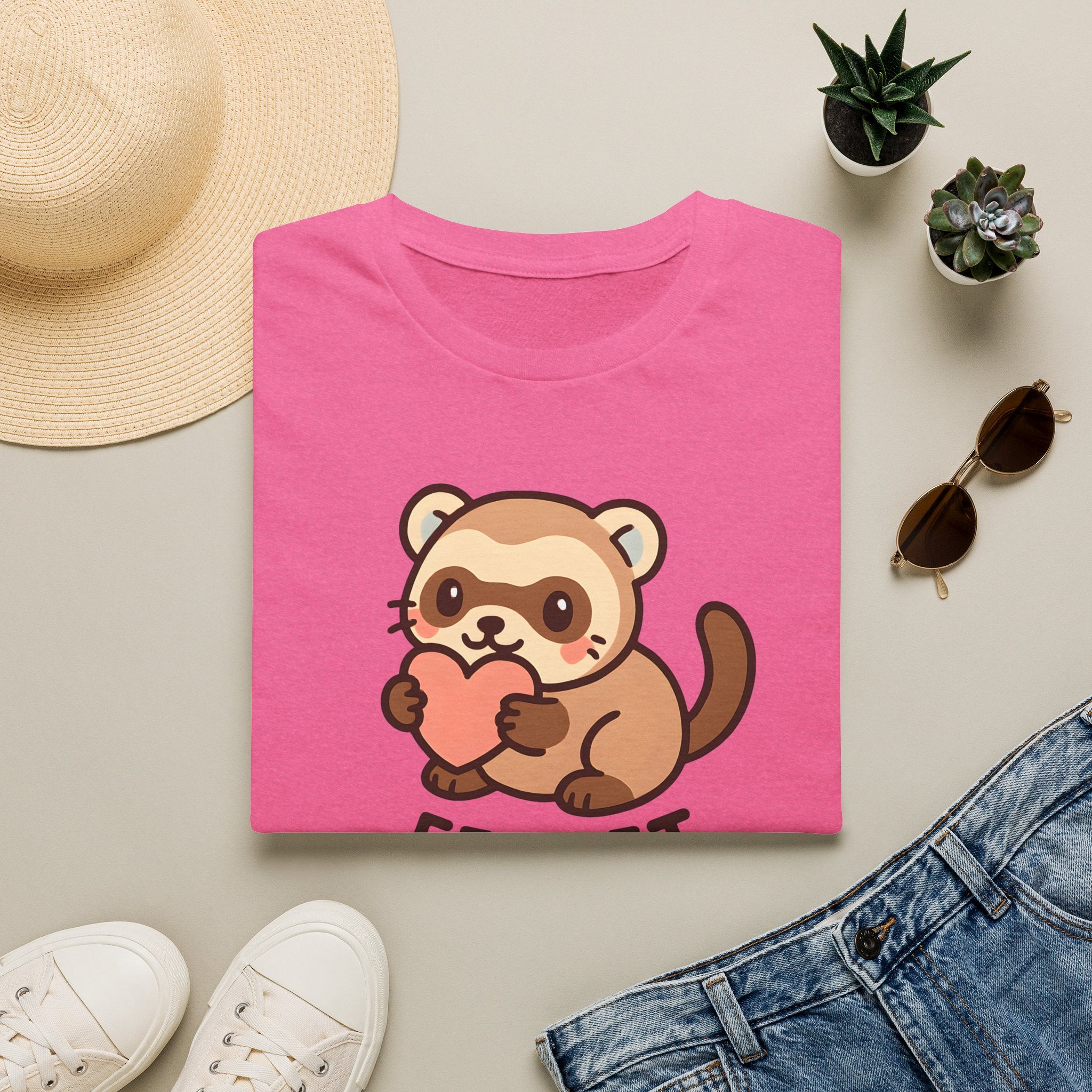 Ferret Holding Heart T-Shirt