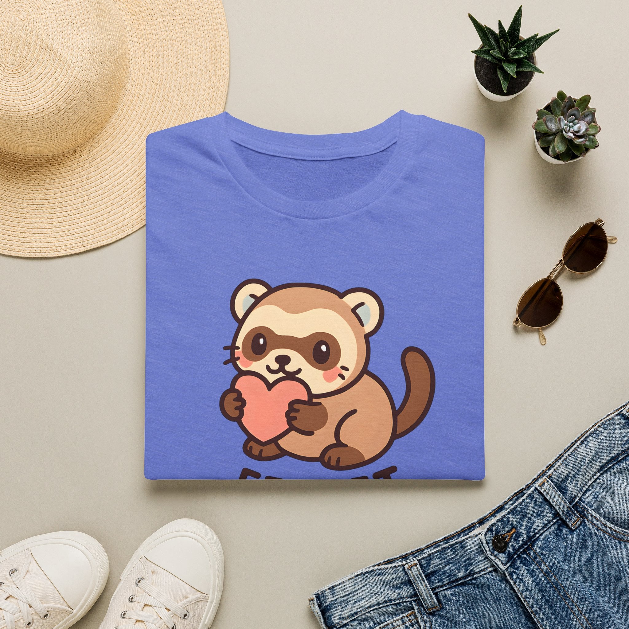 Ferret Holding Heart T-Shirt