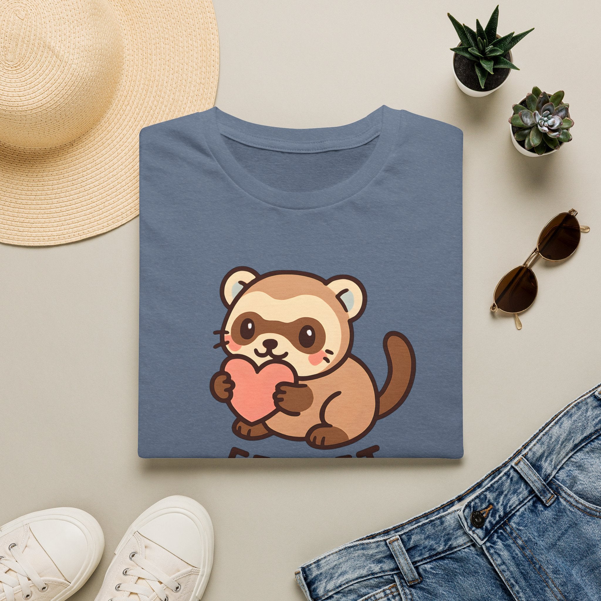 Ferret Holding Heart T-Shirt