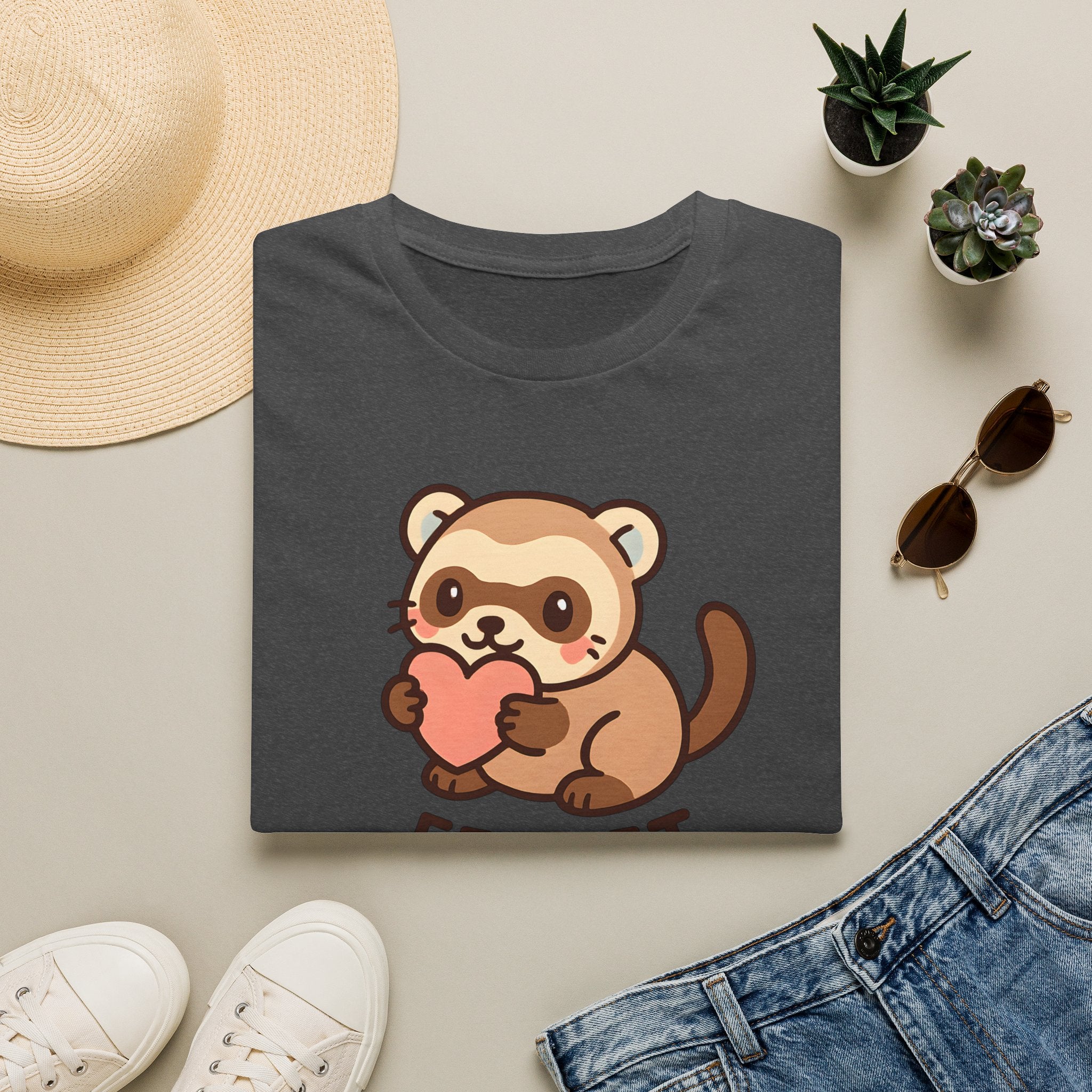 Ferret Holding Heart T-Shirt