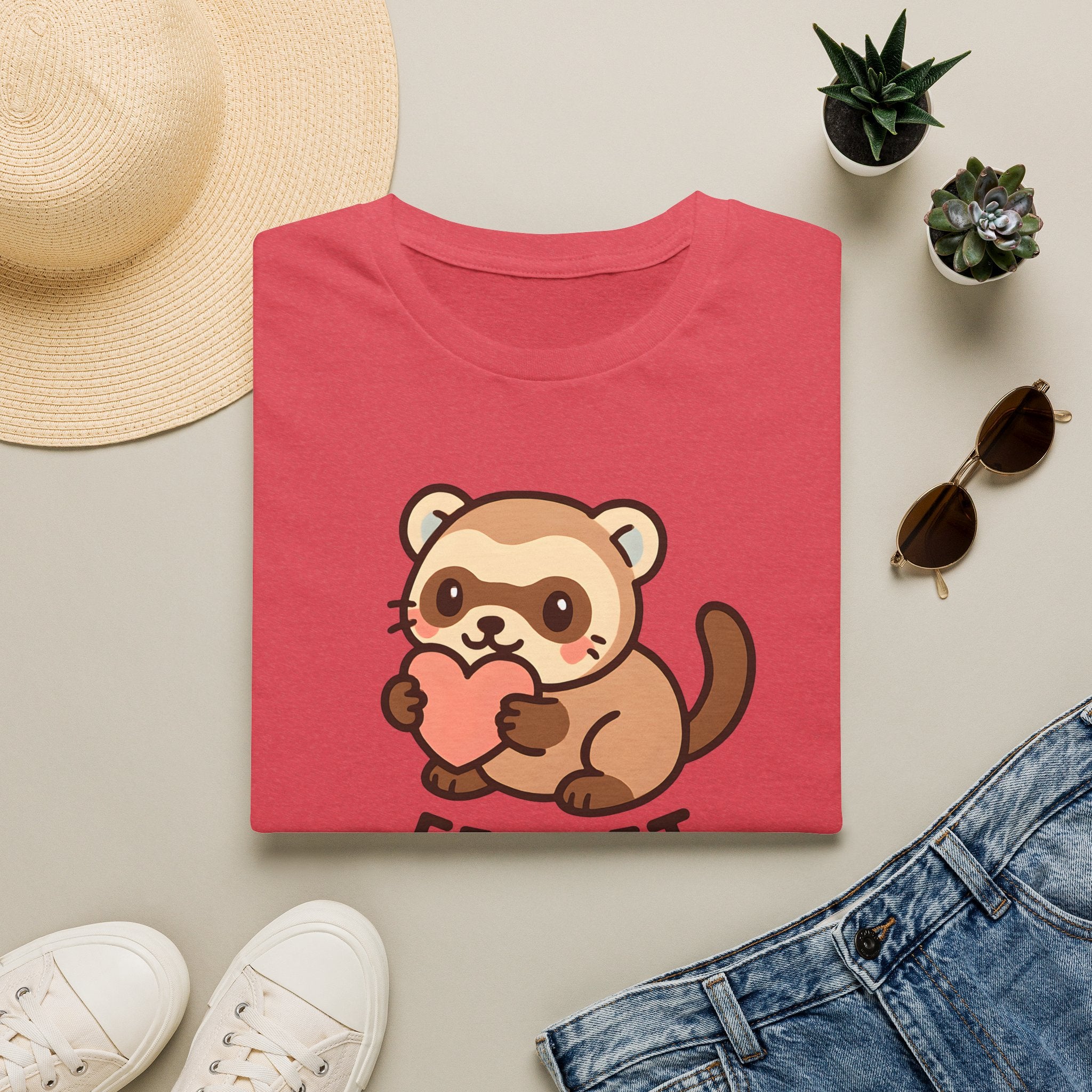 Ferret Holding Heart T-Shirt