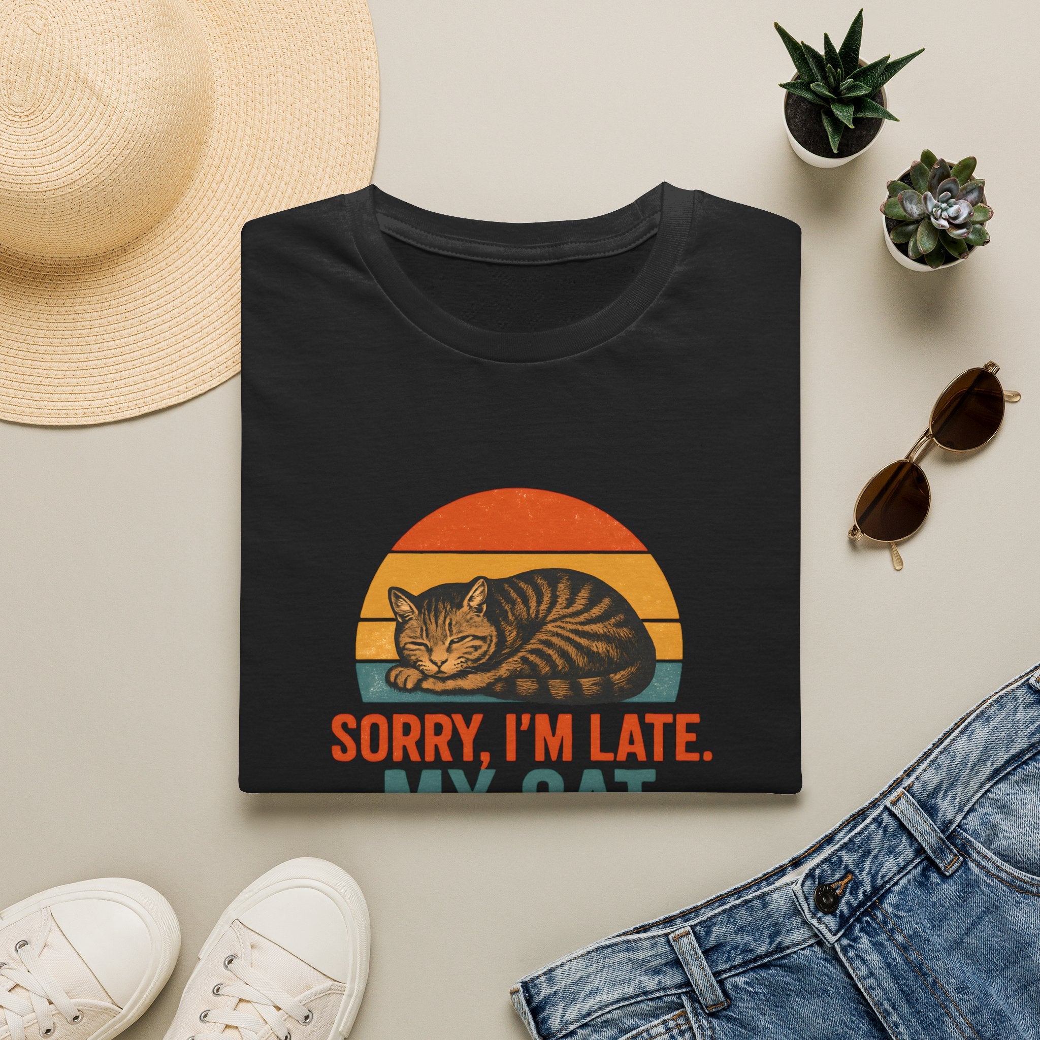 Cat Sleeping On Me T-Shirt
