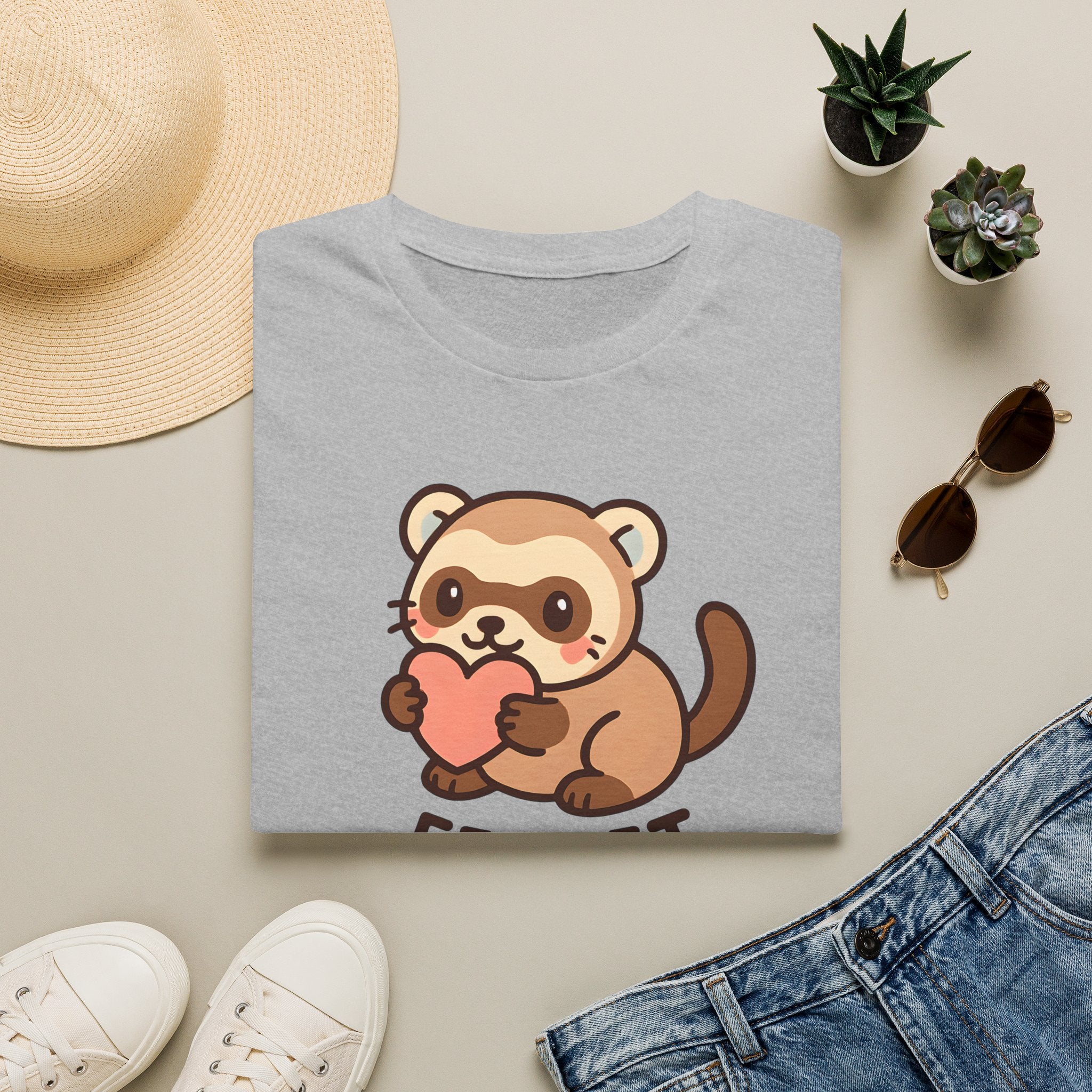 Ferret Holding Heart T-Shirt